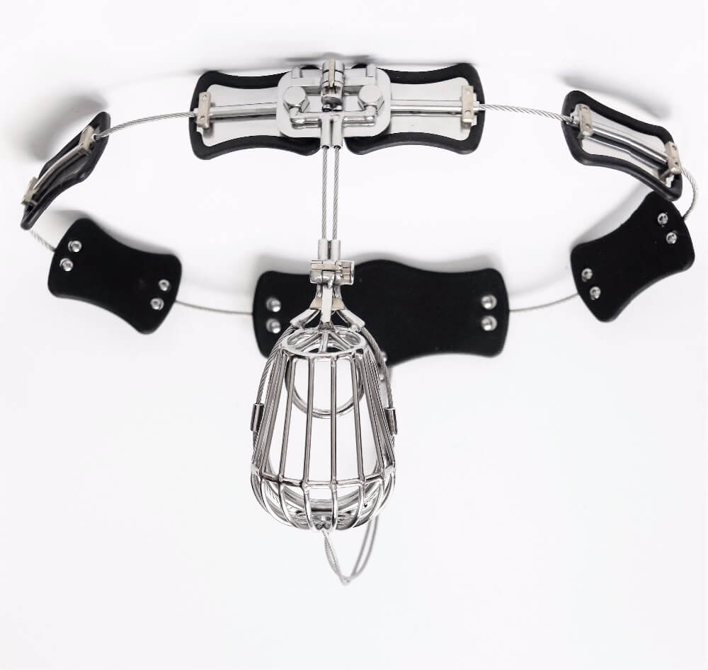 Adjustable Stainless Steel Male Chastity Belt