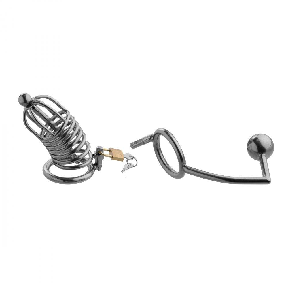 Chastity Butt Plug Condemned Penetration Cage with Anal Insertion CHASTITY CAGE CO Chastity Butt Plug Condemned Penetration Cage with Anal Insertion CHASTITY CAGE CO