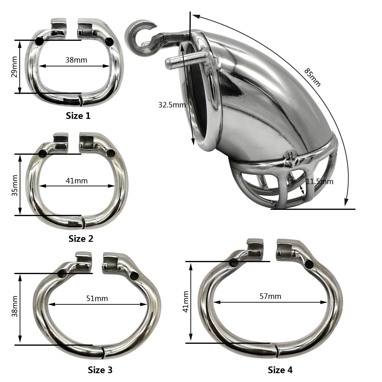 Bending Tube Stainless Steel Male Chastity Device – CHASTITY CAGE CO