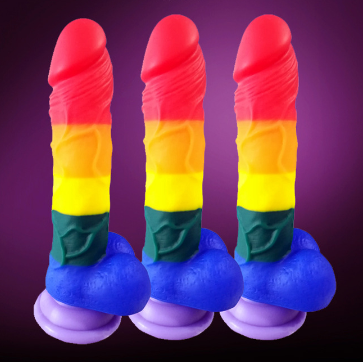 Big Colorful Dildo With Suction Cup