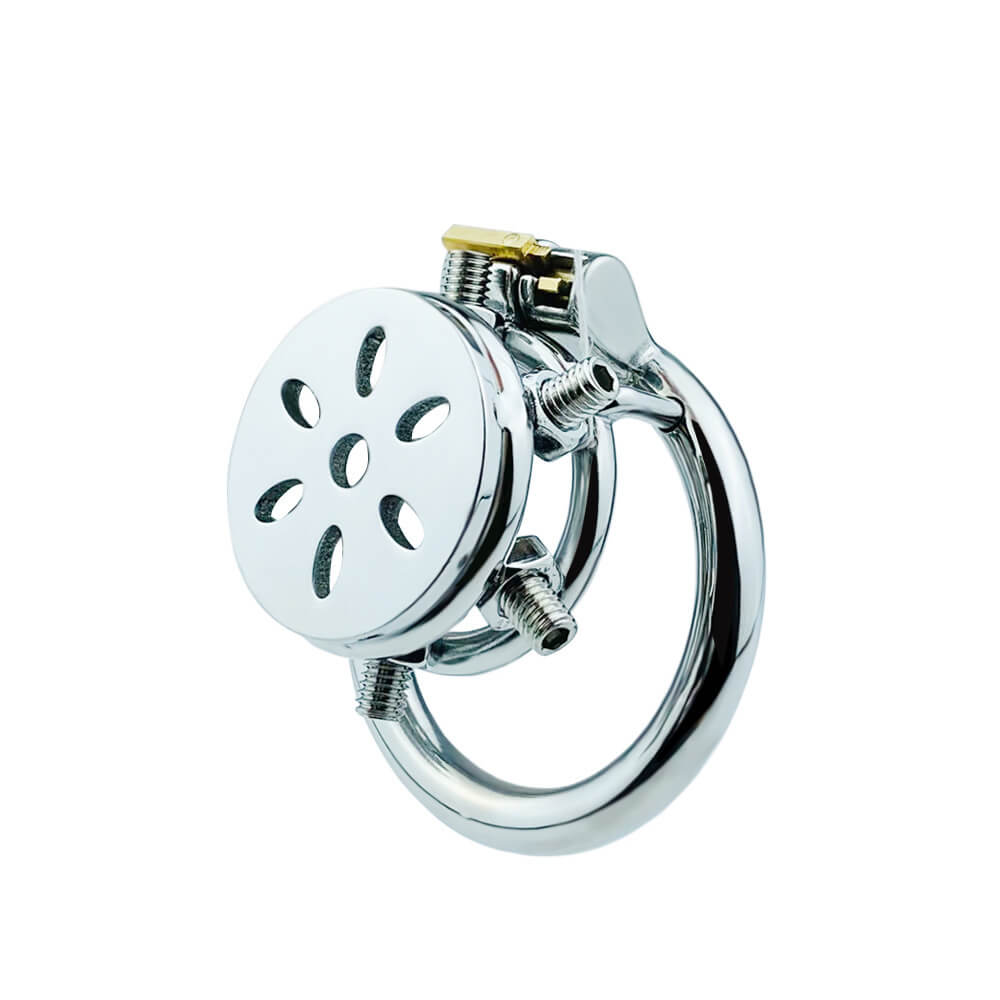 Button Ding Flat Chastity Lock With Spikes