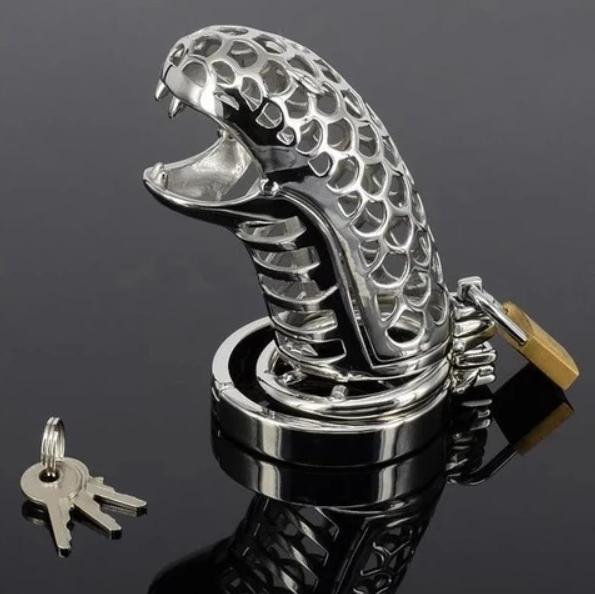 Metal Chastity Cage Snake