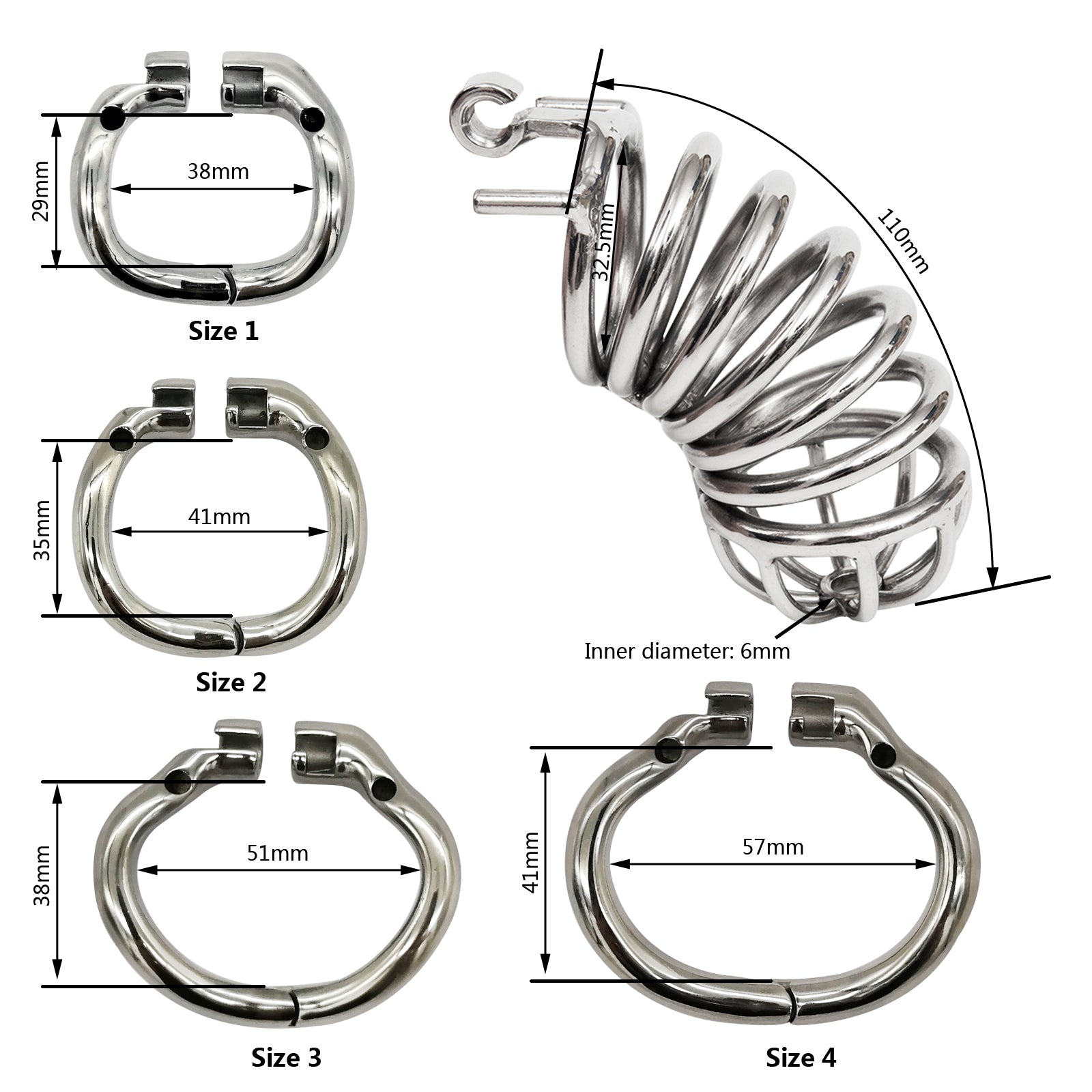 CC25 Stainless Steel Stealth Chastity Device 4.34 Inches Long – CHASTITY  CAGE CO