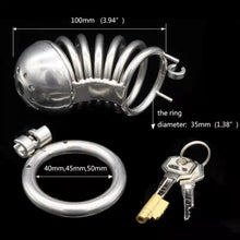 Load image into Gallery viewer, CC35 Steel Chastity Cage 3.94  Inches Long
