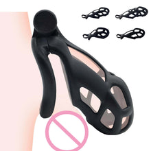 Load image into Gallery viewer, Cobra 2.0 Male Chastity Device With 4 Arc Rings
