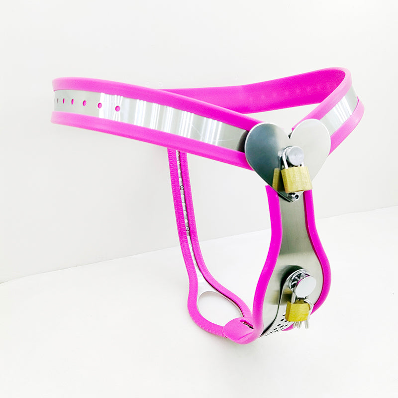 Chastity Belt With Anal Vagina Plug Removable