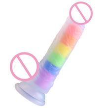 Load image into Gallery viewer, Colorful Silicone Dildo With Suction Cup
