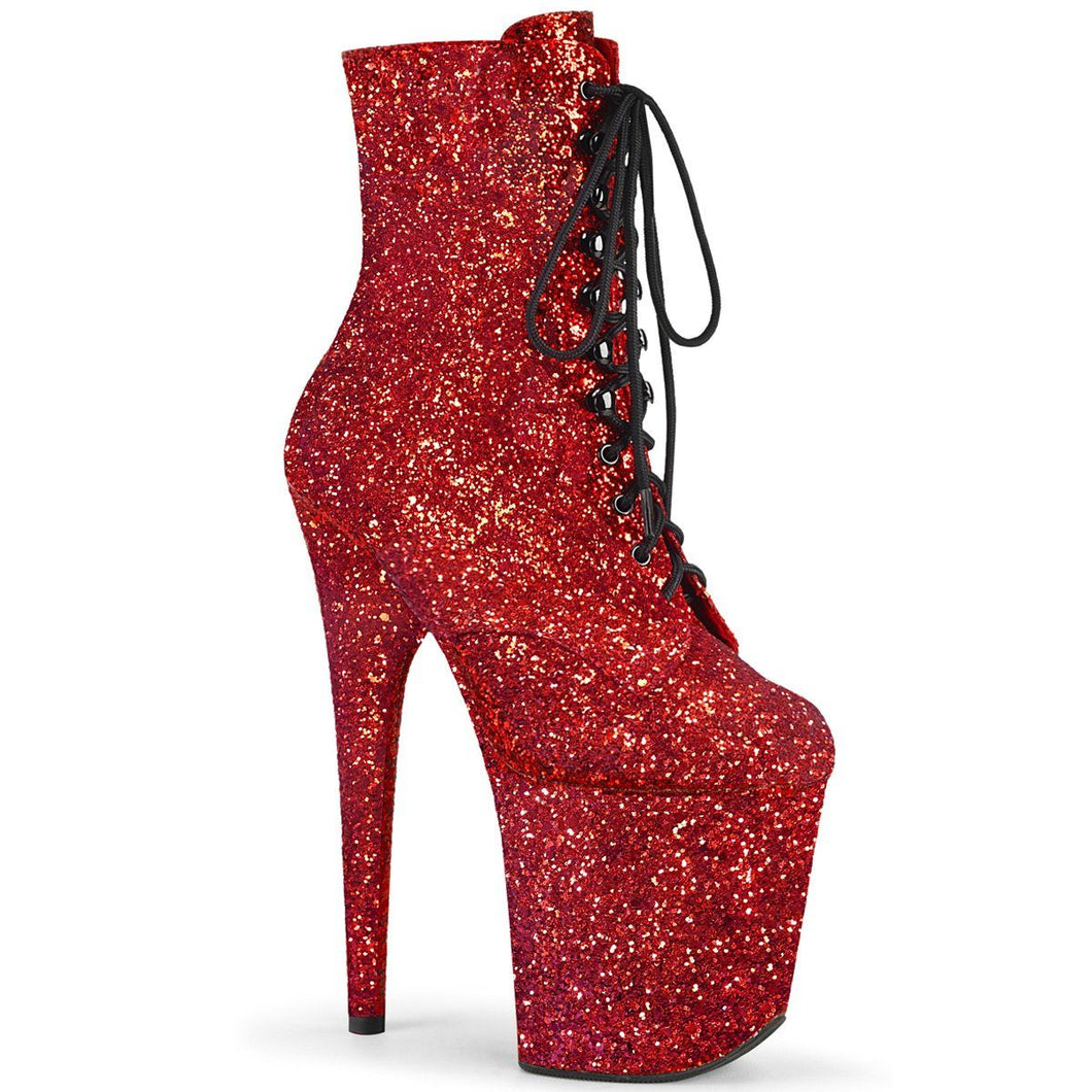 Seductive-A811 Exotic Boot | Red Glitter