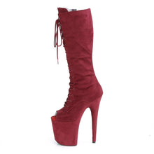 Load image into Gallery viewer, Seductive-2051FS Exotic Boot | Burgundy Faux Suede
