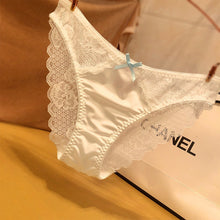 Load image into Gallery viewer, Hollow Out See-through Ice Silk Satin Seamless Panties
