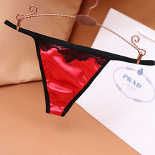 Load image into Gallery viewer, Large satin Thong sexy without trace super elastic luxury low waist Panties
