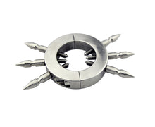 Load image into Gallery viewer, Locking Stainless Steel Cock Ring with Cruel Spikes
