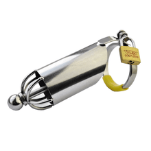 Load image into Gallery viewer, Metal Chastity Cock Cage 4 inches long
