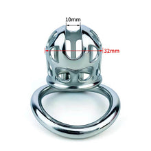 Load image into Gallery viewer, New Stainless Steel Chastity Cage With Uneven Ring
