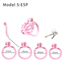 Load image into Gallery viewer, Pink Stripe Cobra Chastity Kits with Spikes pegs
