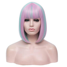 Load image into Gallery viewer, 14 Inches Bicolor Straight Short Wig
