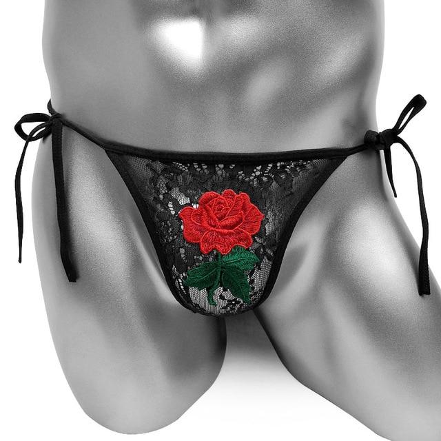 Rose Lace Thong Panties