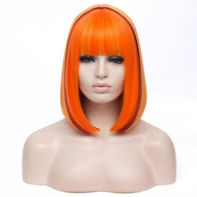 Load image into Gallery viewer, 14 Inches Bicolor Straight Short Wig
