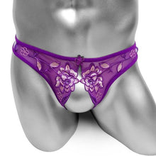 Load image into Gallery viewer, Embroidered Crotchless Thong
