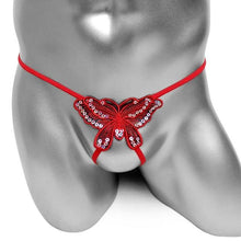 Load image into Gallery viewer, Embroidery Butterfly Sequin Thong Panties
