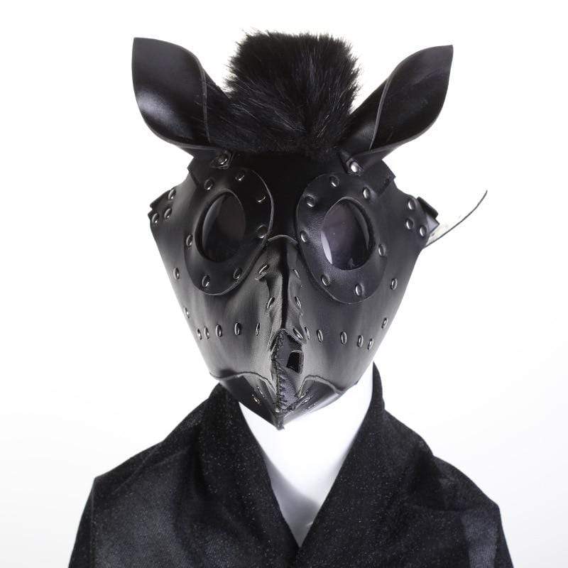 Prancing Pony Leather Horse Mask
