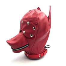 Load image into Gallery viewer, Sensory Deprivation Leather Puppy Hood
