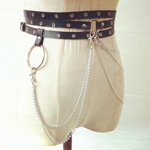 Load image into Gallery viewer, Leather and Chains BDSM Belt
