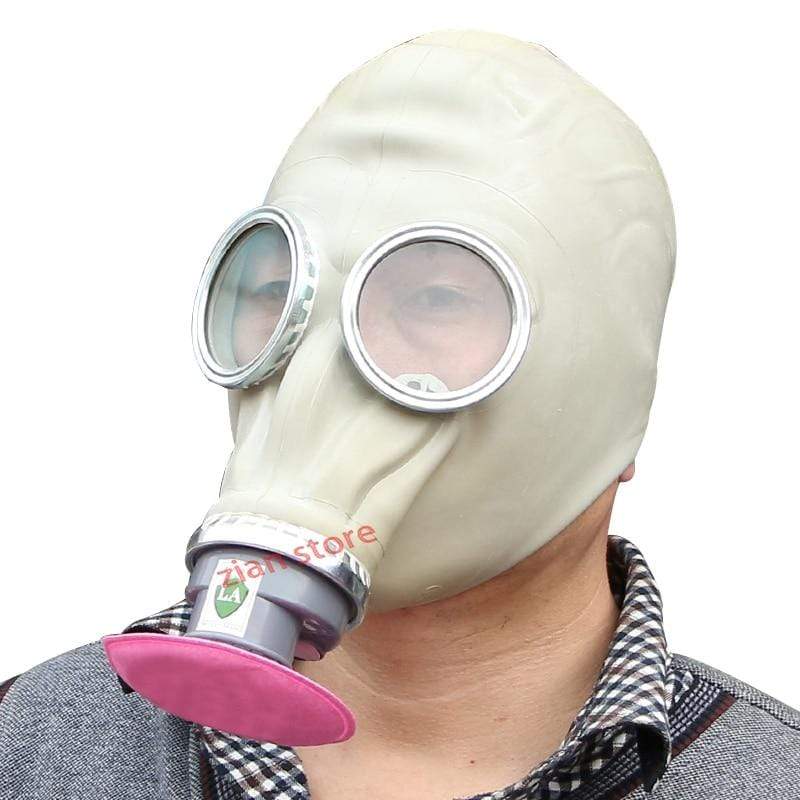 Full Face Rubber Gas Mask Helmet