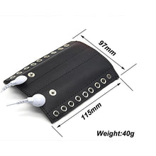 Load image into Gallery viewer, Leather Sleeve Penis Electro Torture Instrument
