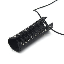 Load image into Gallery viewer, Leather Sleeve Penis Electro Torture Instrument
