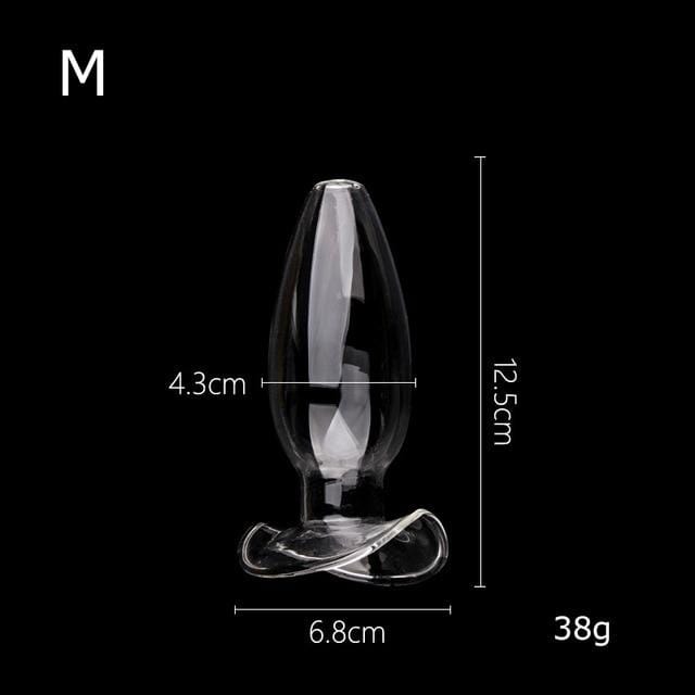 Transparent Glass Anal Plug Hollow Butt Plug for Woman Vaginal Speculu CHASTITY CAGE CO Transparent Glass Anal Plug Hollow Butt Plug for Woman Vaginal Speculu CHASTITY CAGE CO