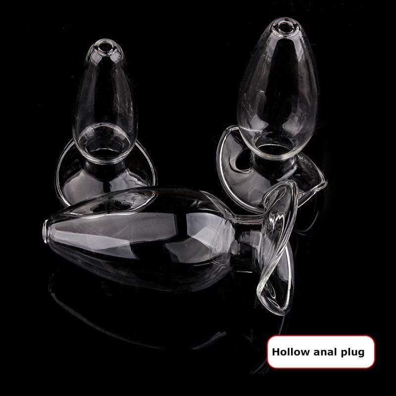Transparent Glass Anal Plug Hollow Butt Plug for Woman Vaginal Speculu –  CHASTITY CAGE CO