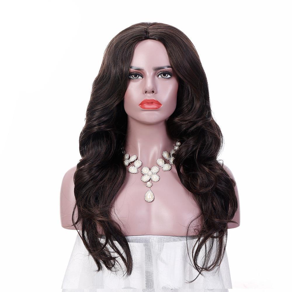 24 Inches Brown Long Wavy Wig