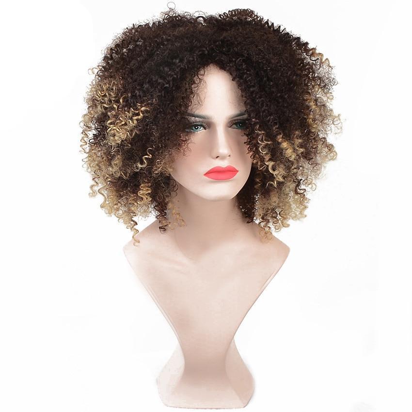 12 Inches Short Ombre Curly Wig