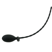 Load image into Gallery viewer, Inflatable Beaded Black Silicone Urethral Sound
