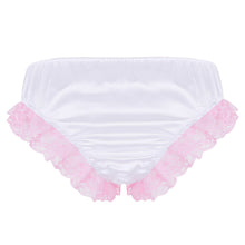 Load image into Gallery viewer, Shiny Ruffles Floral Lace with Bowknots Briefs
