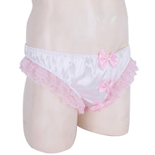 Load image into Gallery viewer, Shiny Ruffles Floral Lace with Bowknots Briefs
