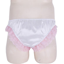 Load image into Gallery viewer, Shiny Ruffles Floral Lace with Bowknots Briefs
