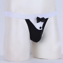 Load image into Gallery viewer, Tuxedo with Bowknot Elastic Waistband Panties
