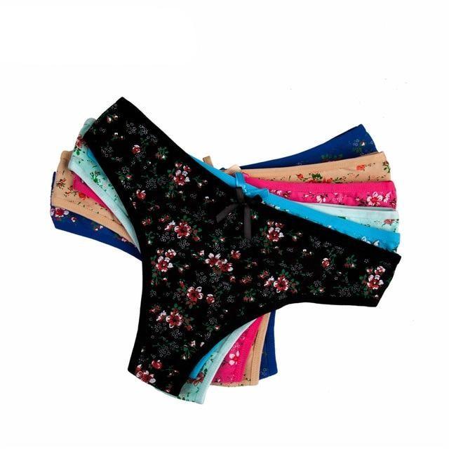 6 Pcs Floral G-string Thong Set