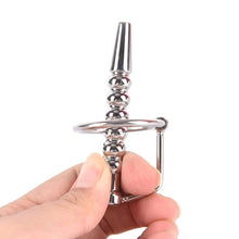 Load image into Gallery viewer, Hollow Urethral Dilator Penis Plug With Cock Ring
