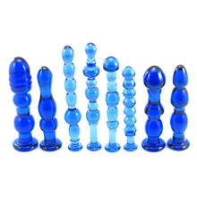 Load image into Gallery viewer, Blue Glass Anal Plug
