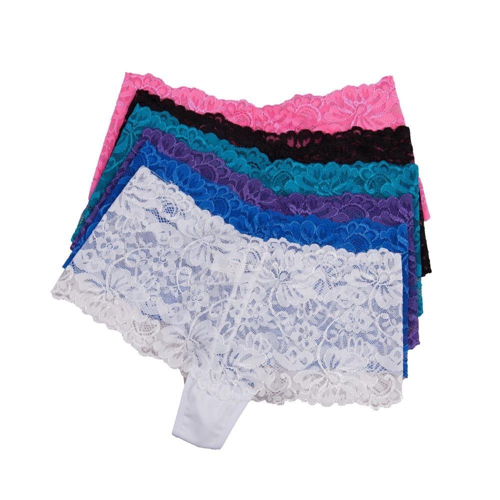 6 Pcs Lace Boxer Panties