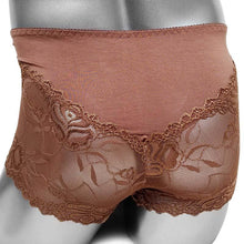 Load image into Gallery viewer, Sissy Lace Boxers With Bulge Pouch
