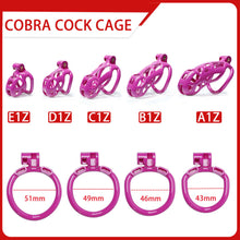 Load image into Gallery viewer, Purple Cobra Chastity Cage Kit 1.77 To 4.13 Inches Long
