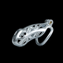 Load image into Gallery viewer, Silver Cobra Chastity Cage Kit 1.77 To 4.13 Inches Long
