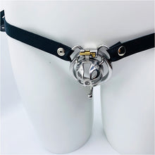 Load image into Gallery viewer, Small Chastity Cage Steel With Belt
