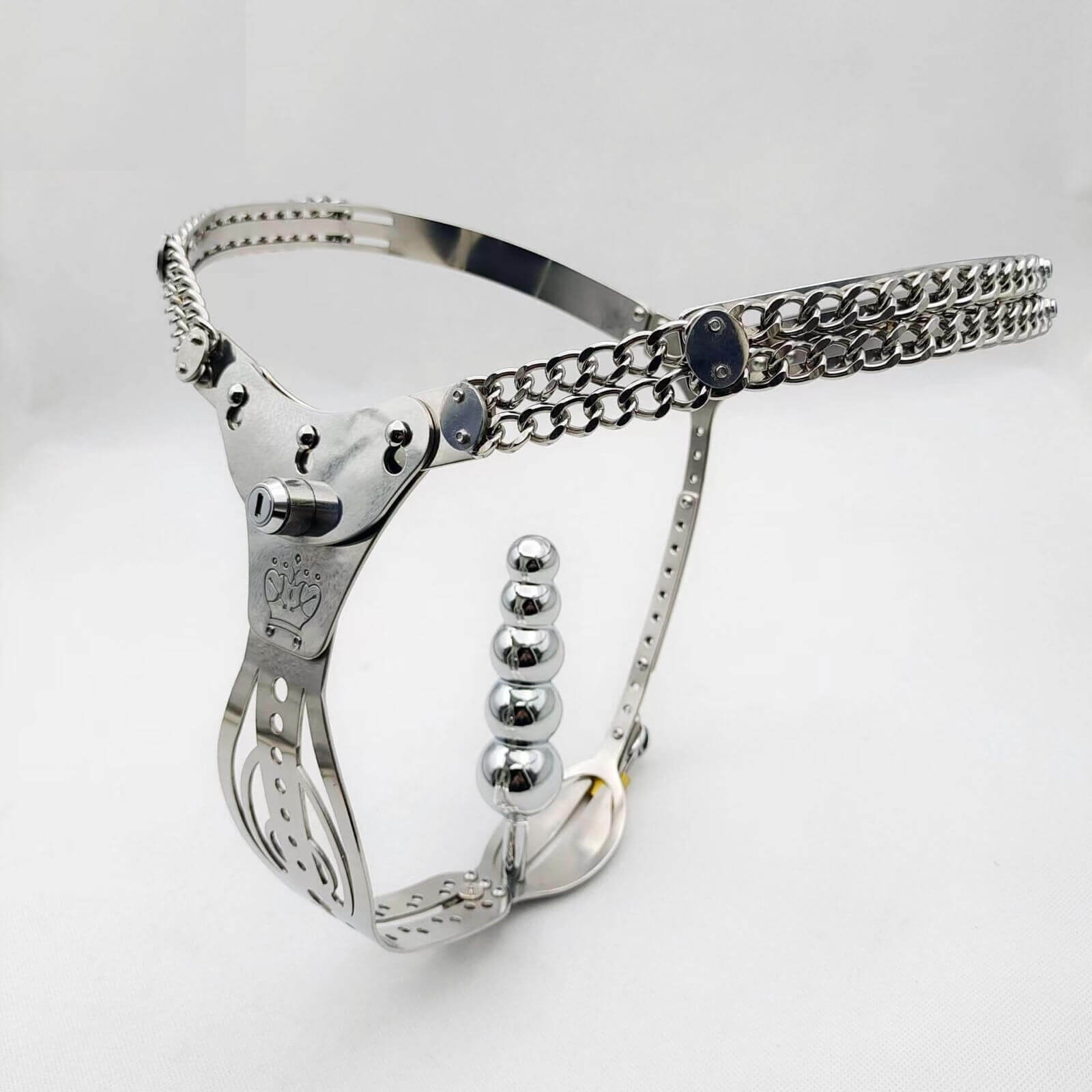 Stainless Steel 2.0 Hollowed Out Adjustable Chastity Belt For Female – CHASTITY  CAGE CO