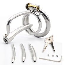 Load image into Gallery viewer, Stainless steel breathable chastity device 3 sizes of catheter
