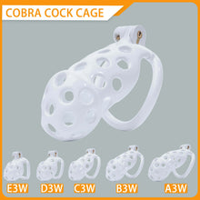 Load image into Gallery viewer, While Hole Cobra Chastity Cage Kit 1.77 To 4.13 Inches Long
